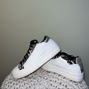 P448 Thea Platform Snake Skin Sneakers